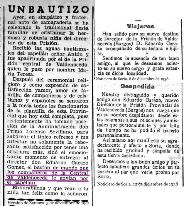 ASCENSO DIRECTOR PRISION VALDENOCEDA